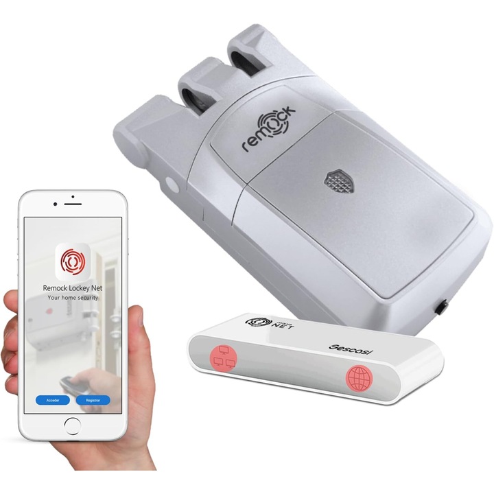 Zavor invizibil Remock PRO, 3 W, metal, deschidere dreapta/stanga, argintiu