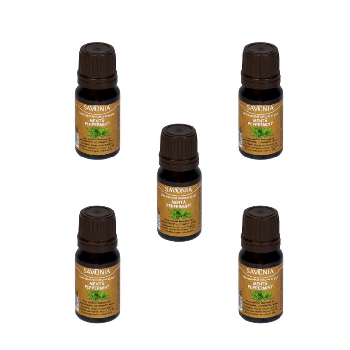 Set 5 buc Ulei Esential Natural si Pur - Menta (uz extern)