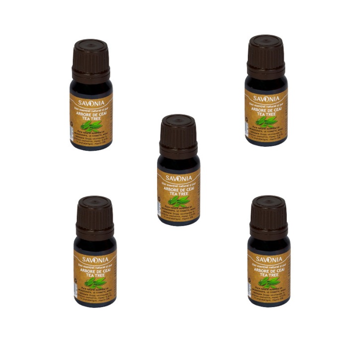 Set 5 buc Ulei Esential Natural si Pur - Arbore de Ceai (Tea Tree) - (uz extern)