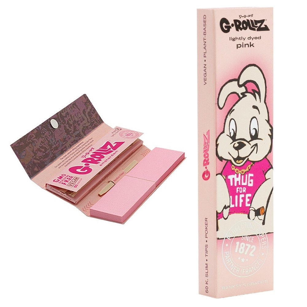 Foite tigari G-Rollz Thug for Life, roz, set 50 King Size si 50