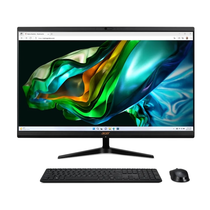 All in one PC Acer Aspire C27-1800 27" FHD IPS AiO, DQ.BM3EX.006.250SSD, Intel Core i5-12450H (8-ядрен), Intel Iris Xe Graphics, 16GB 3200MHz (1x16GB) DDR4, Black