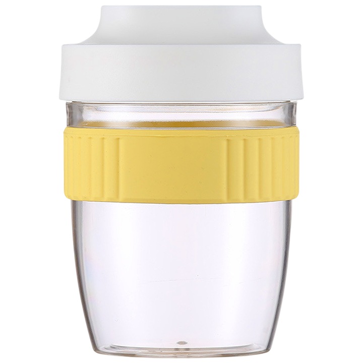 Cutie alimentara Enforose pentru mic dejun cu capac si lingura, roz, verde, mov, alb, 9.8x12.3cm