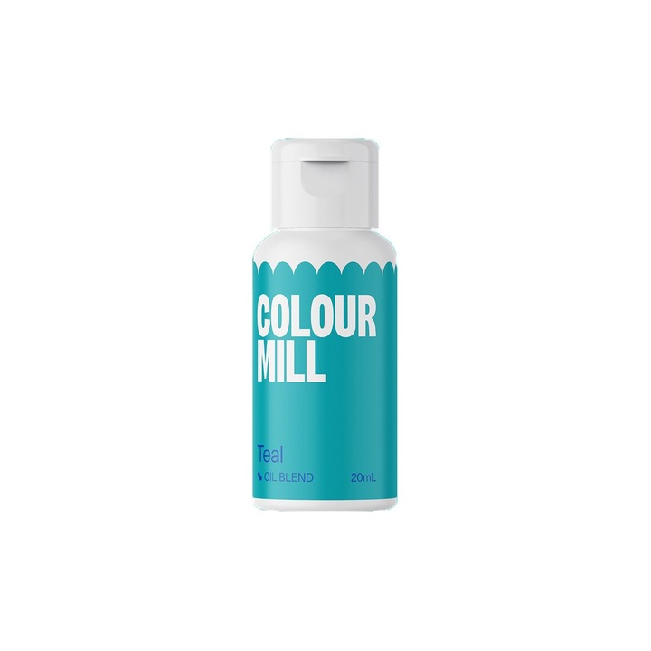 Colorant alimentar pe baza de ulei, Teal 20ml, Colour Mill