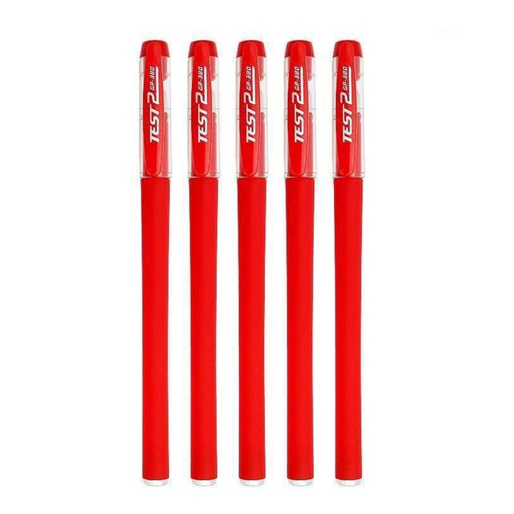 4 db-os zselés toll készlet, piros, 0,5 mm