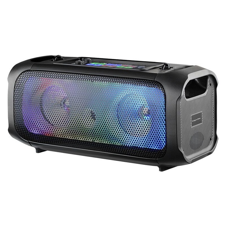 Boxa portabila, Karaoke, Microfon, Bluetooth, 30 W, X-Bass, Intrare AUX, USB, TWS