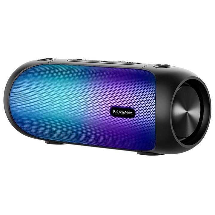 Boxa portabila, Bluetooth, 30 W, Intrare AUX, USB, TWS, Lumina RGB, IPX5, MP3/WAV/WMA/FLAC