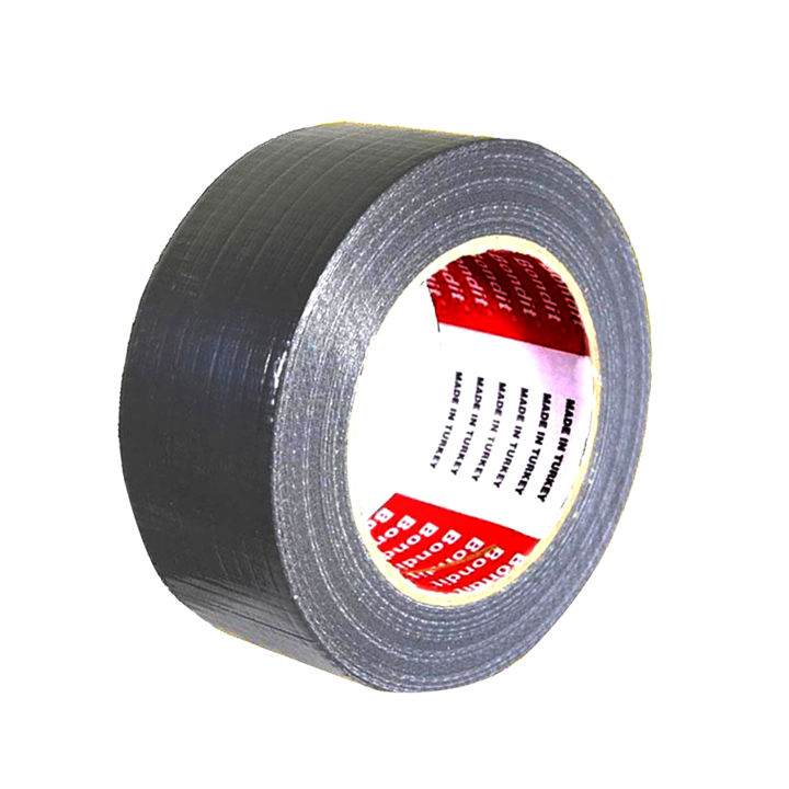 Banda adeziva intarita, Bondit, BNC195, acoperire din polietilena pe tesatura de bumbac, rezistenta la apa si solventi, pentru reparatii si fixare, 48mm x 40m, negru, (48)