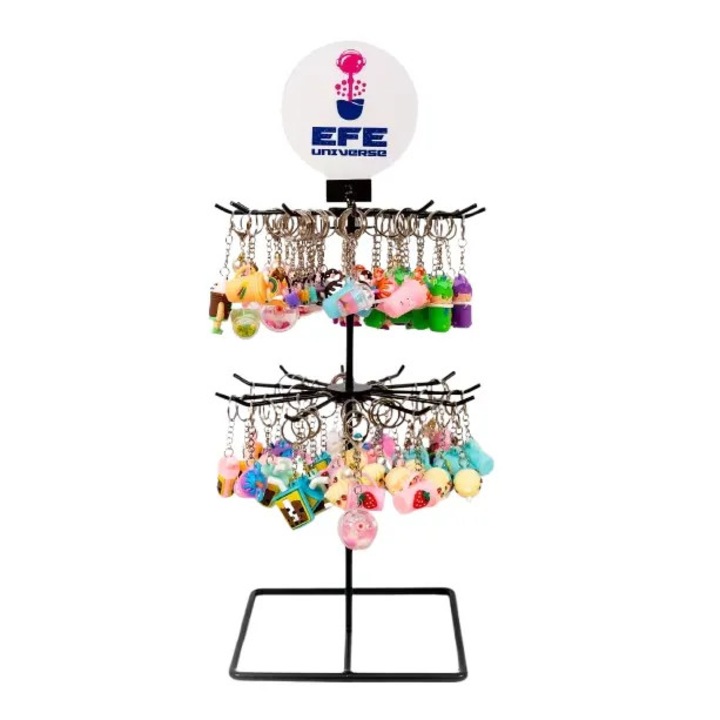 Suport Rotund Efe Universe cu 90 Brelocuri Bubble Tea, Diverse Modele, Accesoriu Elegant pentru Organizare si Cadouri