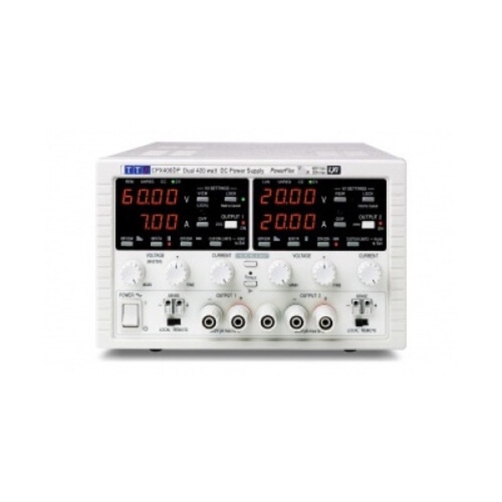 Sursa de alimentare, AIM-TTI, CPX200D, LED x4, 2 canale, pentru verificare pe banc de teste, Comutare nivele tensiune (profil tensiune)