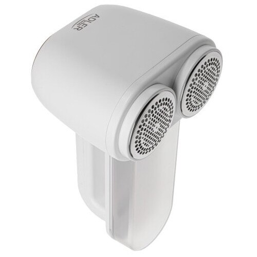 Aparat de curatat scame, Adler, Cap dublu, Ecran LCD, 3 viteze, USB-C, Capacitate rezervor 140 ml, Alb/auriu, Acumulator 1800 mAh, Putere 10 W