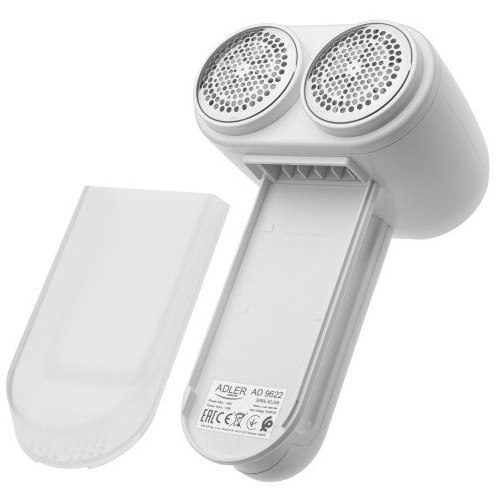 Aparat de curatat scame, Adler, Cap dublu, Ecran LCD, 3 viteze, USB-C, Capacitate rezervor 140 ml, Alb/auriu, Acumulator 1800 mAh, Putere 10 W