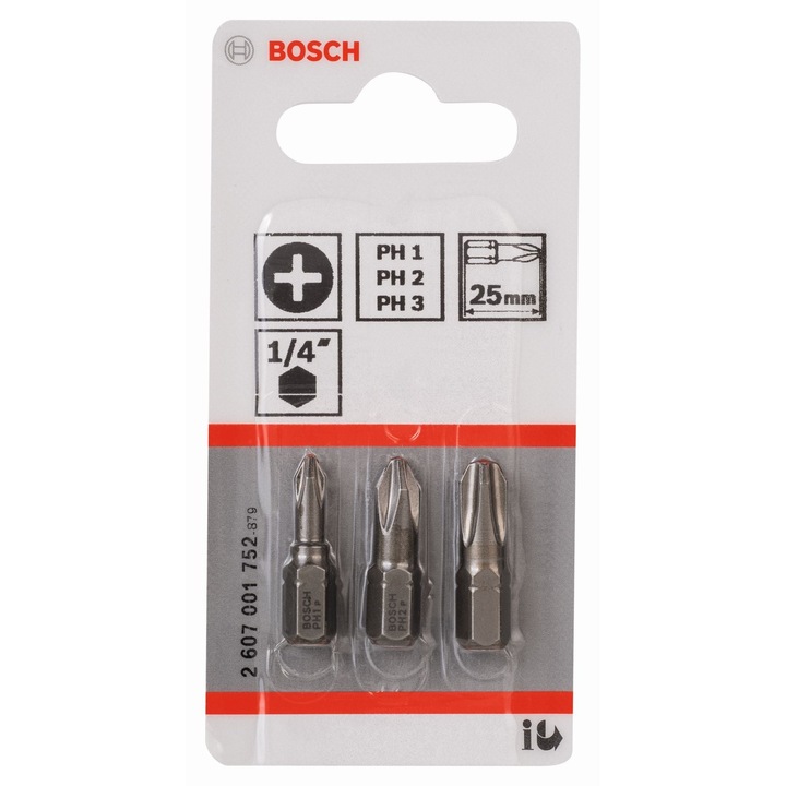 Biti PH Bosch, 25 mm (set 3 buc)