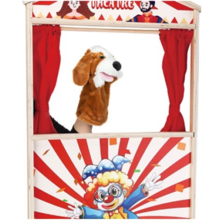Figurina VICTINY®, teatru de papusi, mielul alb, 28cm, +3 ani