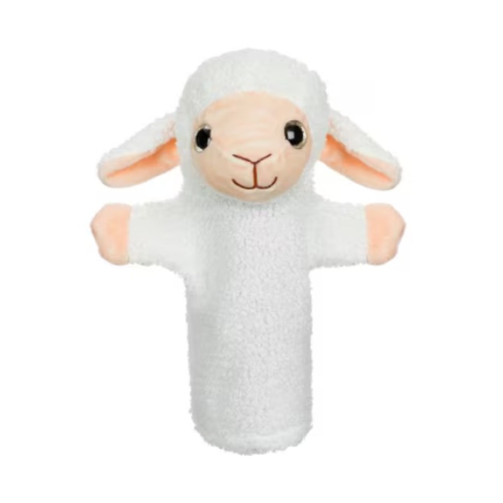 Figurina VICTINY®, teatru de papusi, mielul alb, 28cm, +3 ani