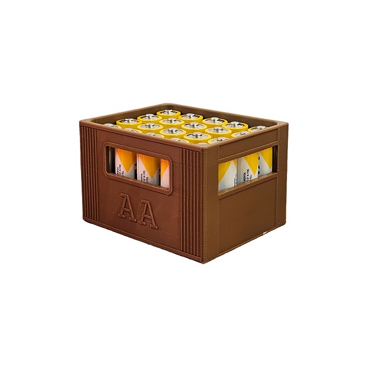 Carcasa tip Ladita pentru Baterii sau Acumulatori AA, Maro