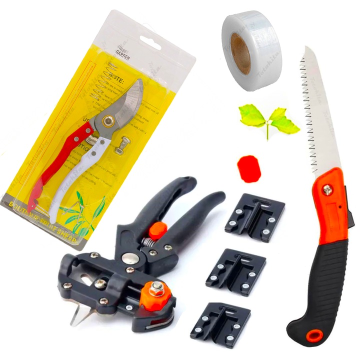 Set Gradinarit - Fierastrau Pliabil, Foarfeca Pomi, Vie si Cleste Altoit