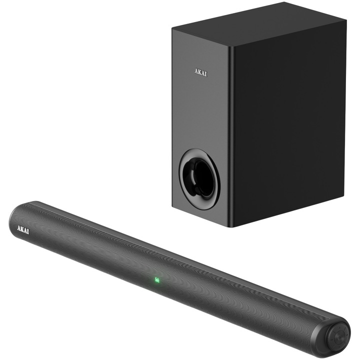 Саундбар Akai ASB-8WSW, 150 W, Bluetooth, USB, HDMI, Aux in, FM радио, LED дисплей, Дистанционно управление