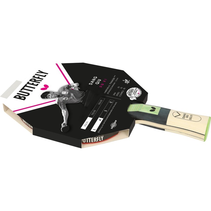 Paleta BUTTERFLY tenis de masa Dang Qiu DQX1 maner anatomic