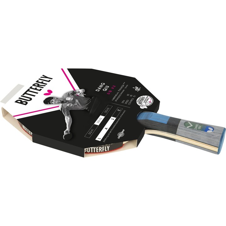 Paleta BUTTERFLY tenis de masa Dang Qiu DQX2 maner concav