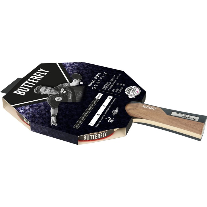 Paleta BUTTERFLY tenis de masa Timo Boll GRAPHITE maner concav