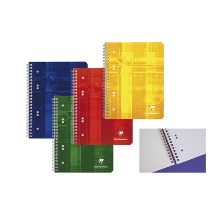 Тефтер на спирала Clairefontaine Studium A/5+ 80 листа на квадрат