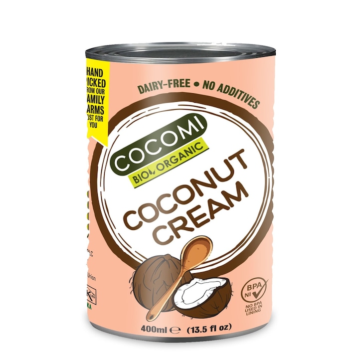 Crema de cocos 400 ml, Cocomi, fara guma guar, fara adaos de zahar
