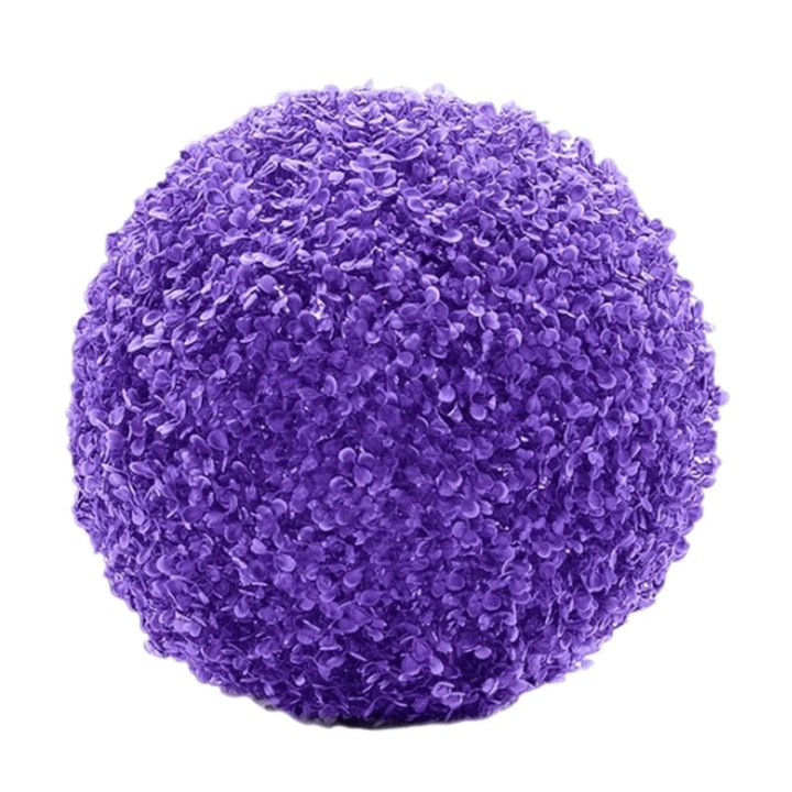 Művirág, mesterséges puszpáng labda, UV és időjárásálló, gyors és egyszerű telepítés, 28 cm, lila - TOPIORB