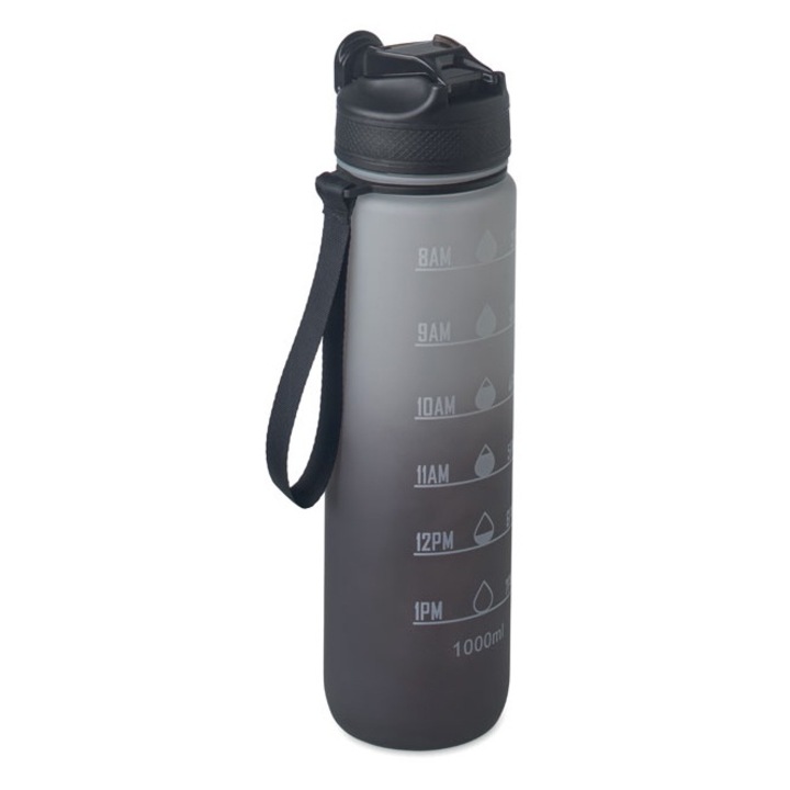 Sportkulacs beépített szívószállal 1 liter fekete