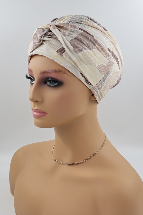 Turban Nicoletta B413 ecru, bej, cappucino, producator Atelier de Creation Lidia