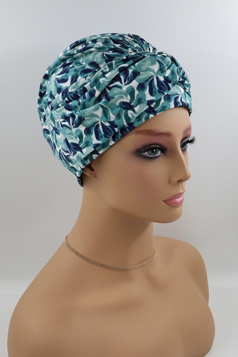 Turban Nicoletta B433 marin, verde, fulgi, producator