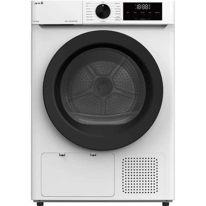 Uscator de rufe Arielli AD-1053HPS, 10 kg, Clasa A++, Motor inverter, Negru