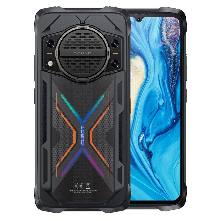 Мобилен телефон Cubot KingKong Power 3, черен, 4G, 6.72" FHD+ IPS 120Hz, 16GB RAM (6GB+10GB разширяема), 256GB ROM, Android 14, MT8781, 100MP+32MP, 10200mAh, NFC, Face ID, две SIM карти