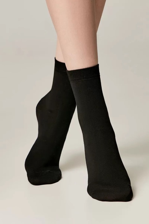 Дамски чорапи от вискоза (тенсел), Conte Classic 000, Черен