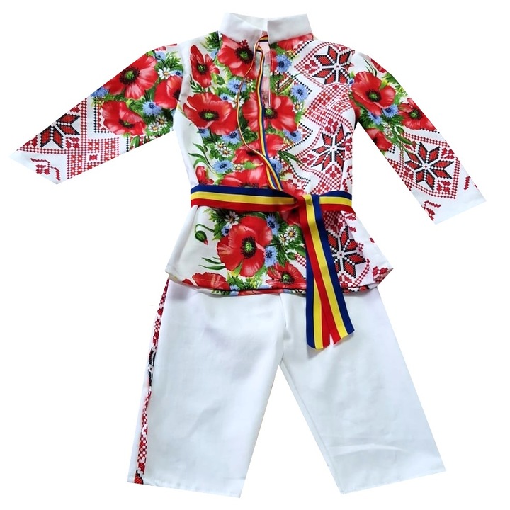 Комплект от 2 части, MCF, традиционна народна носия Оас, памук, 9-10г.