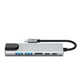 TECH-PROTECT HB02 6-в-1 алуминиев HUB адаптер, USB-C - 1x USB 3.0, 1x USB 2.0, 1x HDMI, 1x RJ45, 1x USB-C 100W, 1x USB-C, сив