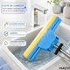 Mop cu Storcator Macvi®, Coada Metalica Telescopica 88-105 cm, PVA, 37 x 5 x 5 cm, pentru Gresie Parchet Marmura si Suprafete Lavabile Absorbtie Ridicata Albastru