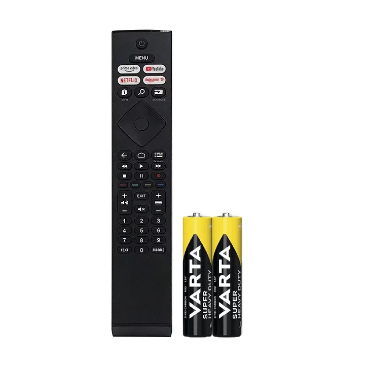 Съвместимо дистанционно управление Philips 4K LED PUS7956, PUS7906, PUS7906/12, evoremote®, включени батерии