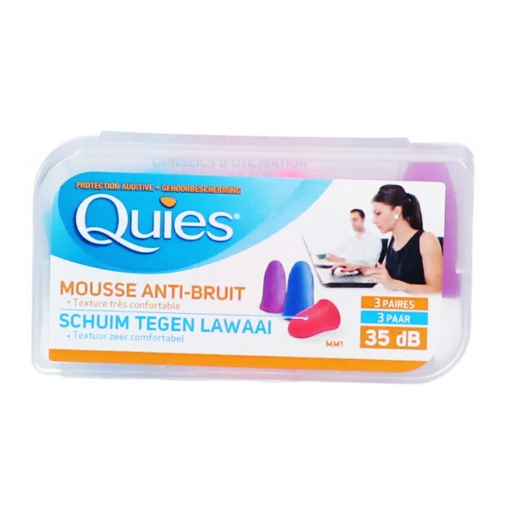 Dopuri De Spuma Pentru Urechi, Anti Zgomot, Quies, color Disco, 3 Perechi