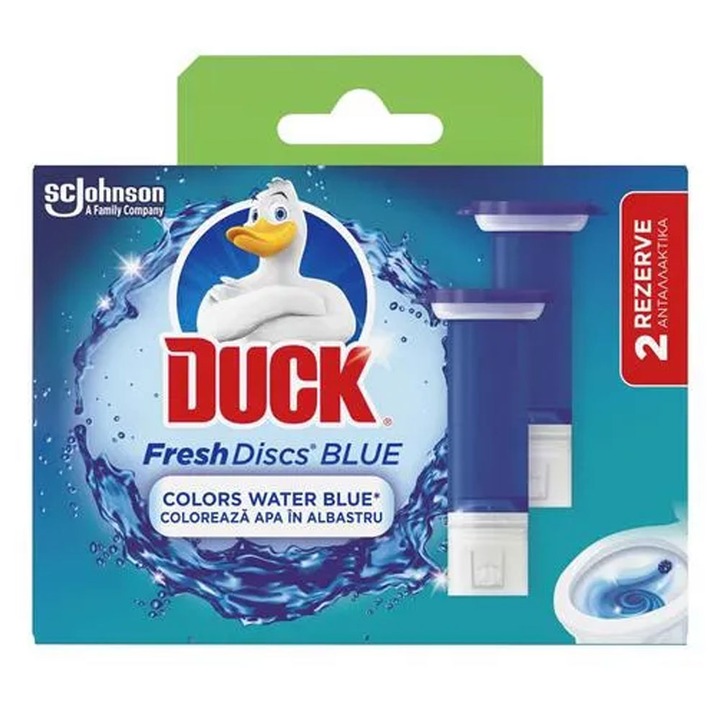 Odorizant Discs Rezerva Fresh Twin Blue Duck 2x36ml