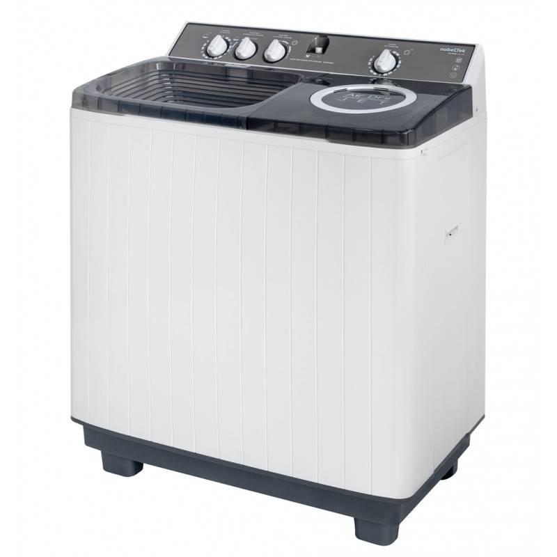 Masina de spalat rufe semi-automata Nobeltek NSWM 12.7S, 12 kg spalare, 7 kg stoarecere