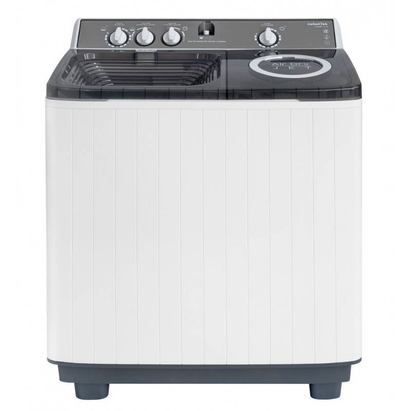 Masina de spalat rufe semi-automata Nobeltek NSWM 12.7S, 12 kg spalare, 7 kg stoarecere