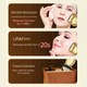 Aparat profesional pentru tratament facial anti-imbatranire si lifting, 5 in 1, RF, EMS, masaj facial, terapie cu lumina LED rosie si albastra, functie de incalzire, stimulare microcirculatie, pentru fata si gat, portabil, auriu