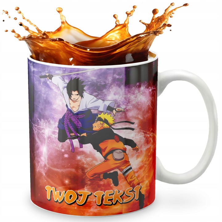 Персонализирана керамична чаша 330мл, World Case, аниме дизайн, възможност за добавяне на име