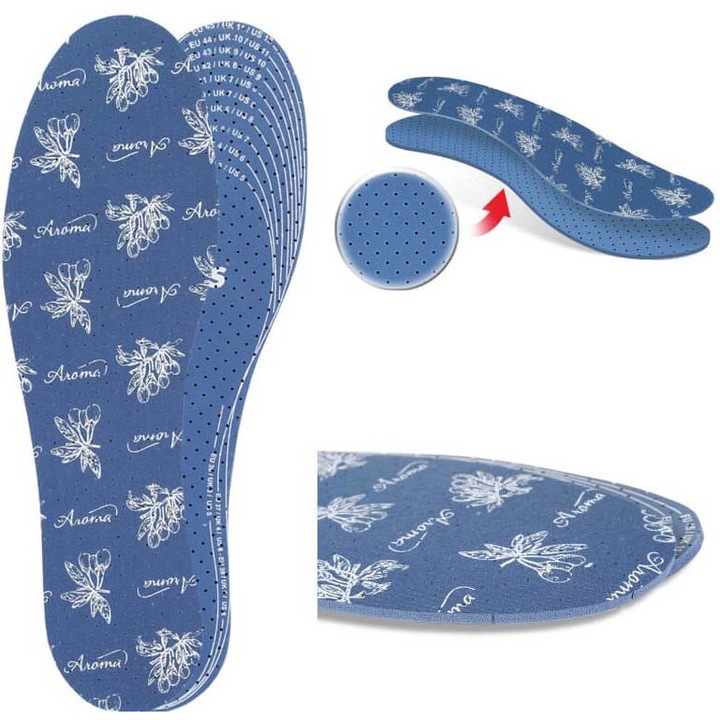 Insertii pentru pantofi, cu ulei parfumat, Kaps, Aroma Blue