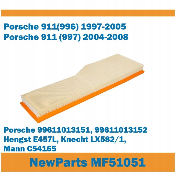 NewParts MF51051 légszűrő Porsche 911-hez (996/997)