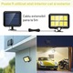 Lampa solara LED cu senzor de miscare, telecomanda, panou ajustabil, cablu de 5 metri, 120 LED, lumina rece, rezistenta la apa IP65, incarcare solara rapida, autonomie extinsa, ideala pentru curte, gradina, terasa, garaj, alei si spatii exterioare, 30W