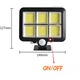 Lampa solara LED cu senzor de miscare, telecomanda, panou ajustabil, cablu de 5 metri, 120 LED, lumina rece, rezistenta la apa IP65, incarcare solara rapida, autonomie extinsa, ideala pentru curte, gradina, terasa, garaj, alei si spatii exterioare, 30W