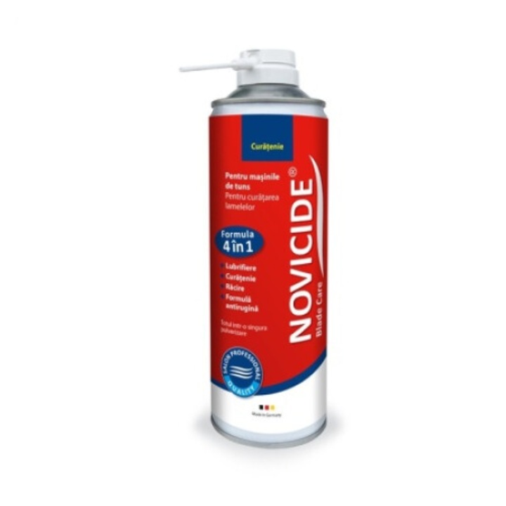 Spray 4in1 pentru intretinerea cutitelor masinilor de tuns Novicide Blade Care 500ml