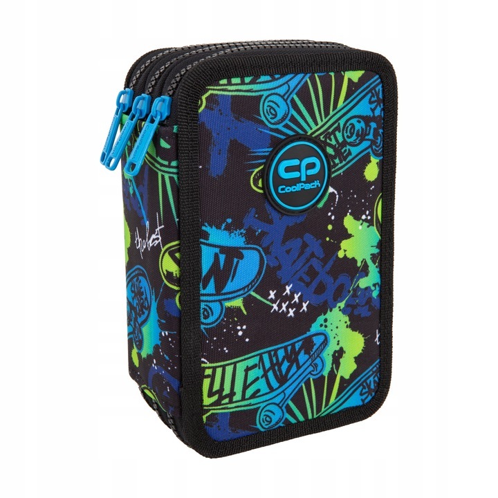 Ученически несесер с пособия Coolpack, Jumper 3, Skate night, С три ципа