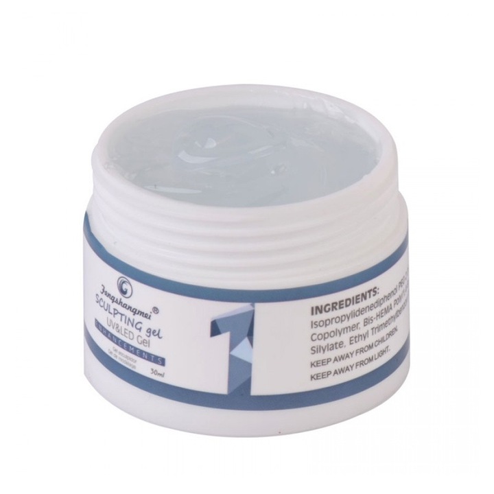 Gel UV pentru constructii unghii No.1 FSM, 50 g, Clear transparent